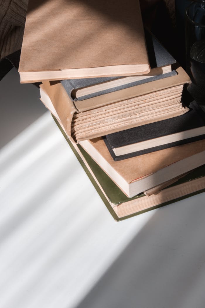 A Pile of Brown Books